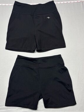 Athletic Works Black Women's Stretch Athletic Shorts - Pair